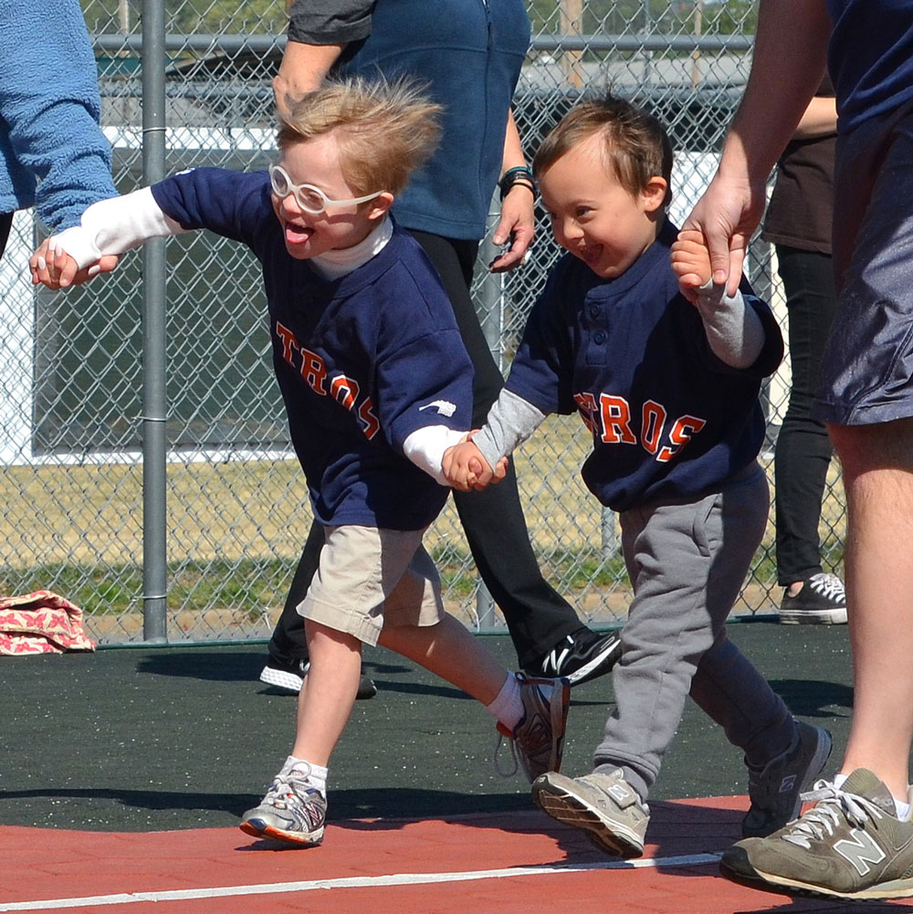 happy kids running